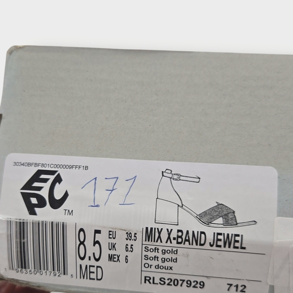 Reaction Kenneth Cole Women Mix X-Band Ankle Strap Sandal Size US 8.5M *Read - Picture 6 of 16